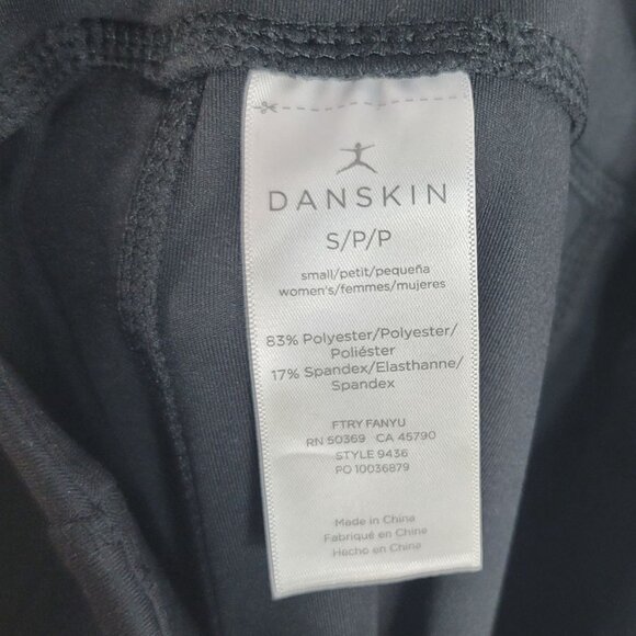 Danskin 7/8 Leggings Black Salt Small 4-Way Stretch Wicking Moisture Control NWT - Picture 9 of 9